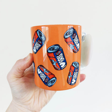 I Love Bru (multiple cans) illustrated mug