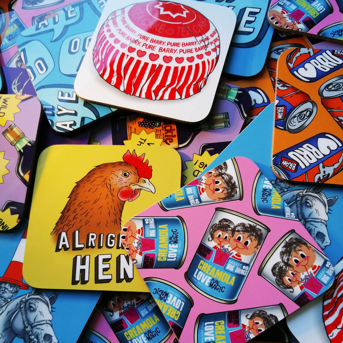 Alright Hen Coaster single