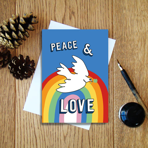 Peace & Love greeting card