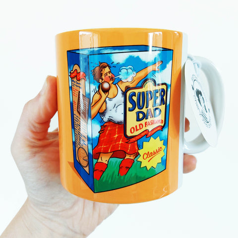 Super Dad illustrated mug