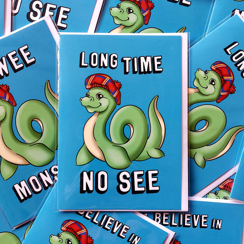 Nessie 'Long Time No See' Greeting Card