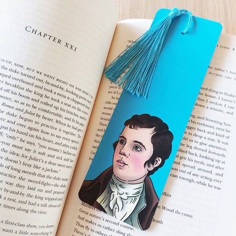 Robert Burns Bookmark (single) Blue
