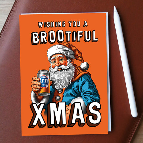Wishing you a Brootiful Xmas Greeting Card