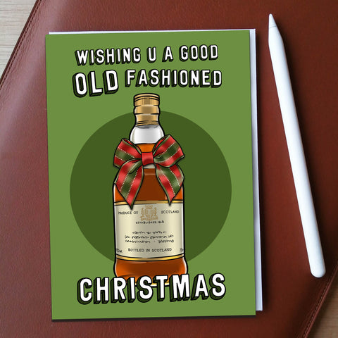 Old Fashioned (Whisky) Greeting Card