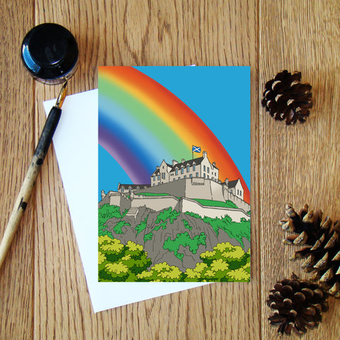 Castles & Rainbows (Edinburgh) greeting card