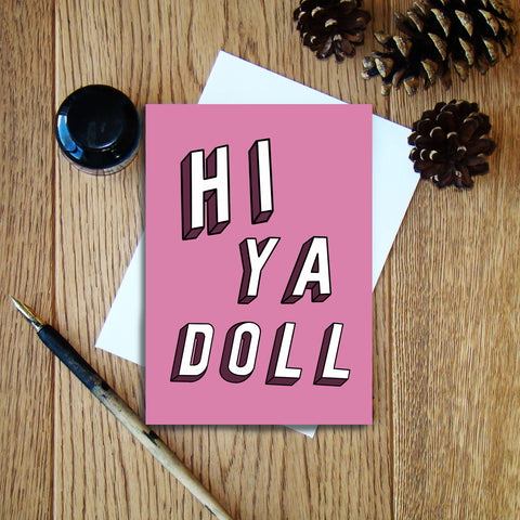Hiya Doll greeting card