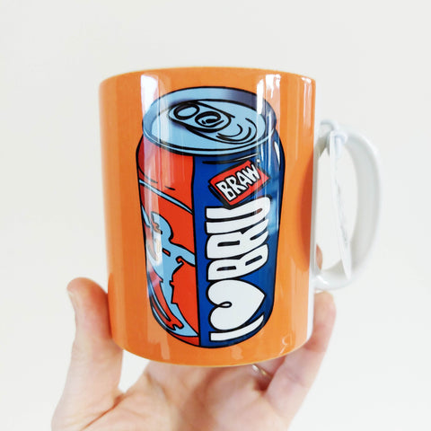 I Love Bru illustrated mug