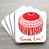 Teacake time! Coaster Set (pack of 4)